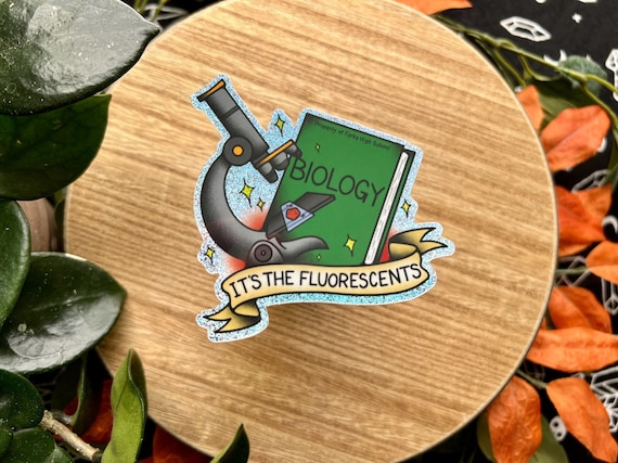 It's the Fluorescents - 3" Glitter Holographic Vinyl Sticker