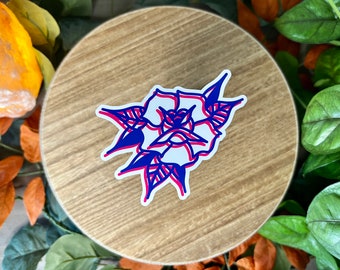 3D Rose Water Resistant Sticker, American Traditional Flash Tattoo Style