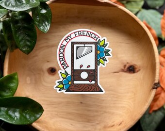 Pardon My French, Matte Waterproof Vinyl Sticker, Eat the Rich!