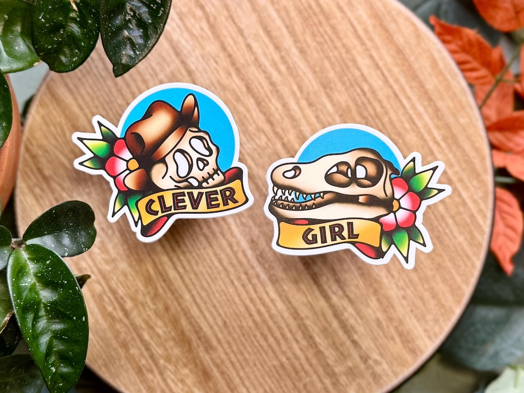 Sticker For Clever Clever Girl - Matte Waterproof Vinyl Sticker Set - Etsy
