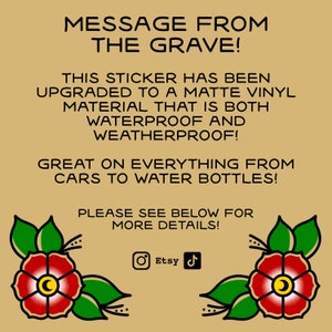 Overstimulated Heart, Matte Waterproof Vinyl Sticker, American Traditional Flash Tattoo Style, Funny image 3