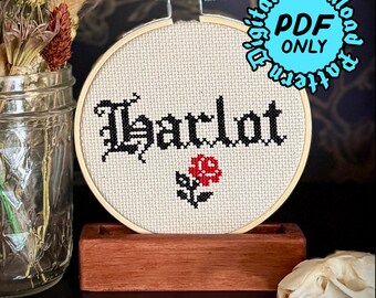 Harlot Cross Stitch Pattern - Beginner Friendly (Digital Download)