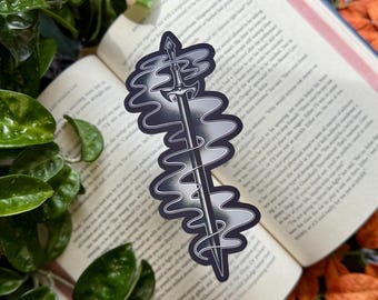Fantasy Sword, Soft Matte Bookmark, Double Sided, Black Sword, Book Lover Gift