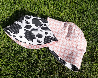 Fully Reversible 2 Sided Handmade Summer Bucket Hat for Babies, Kids, and Adults CUSTOMIZABLE