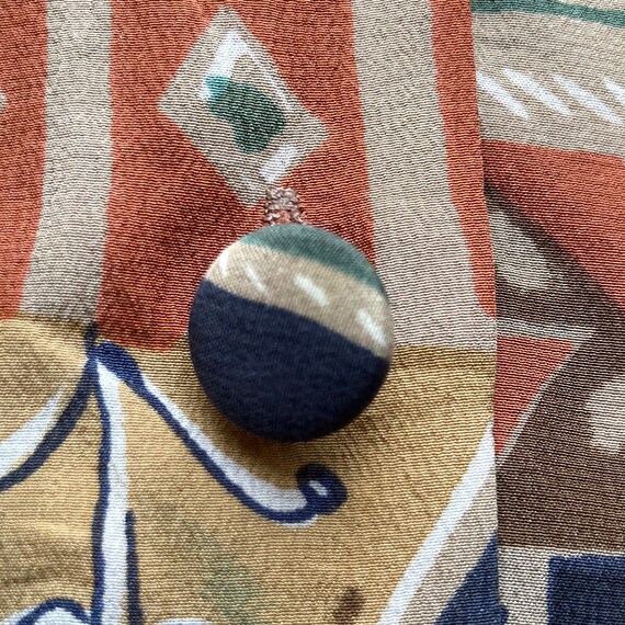 Casual Corner 90s Silk Blouse Mixed Print Gem