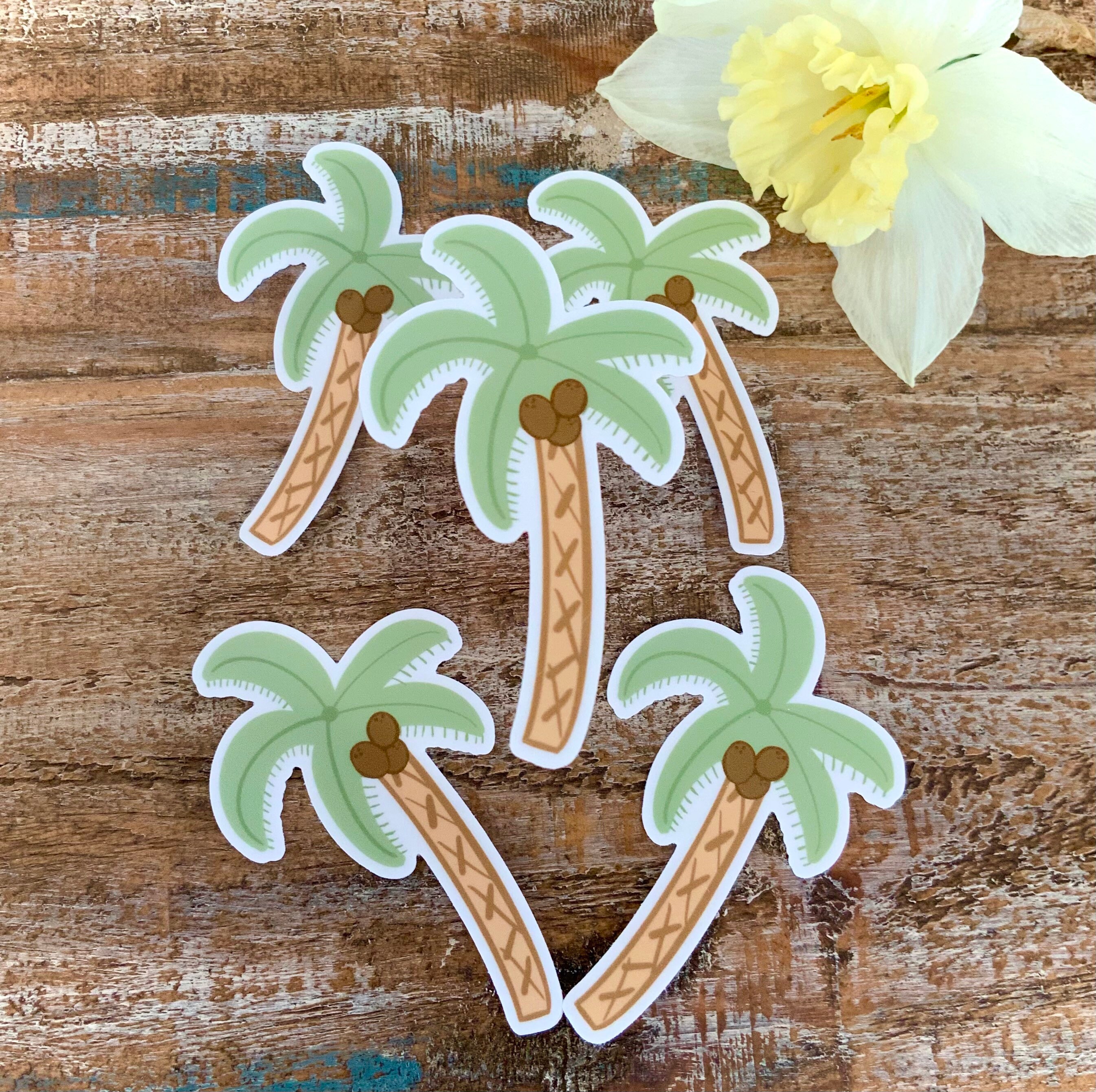 Vinyl Waterproof Palm Tree Sticker Etsy
