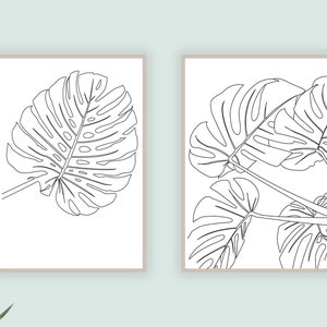 Ensemble d’estampes botaniques, affiches botaniques, art mural, décor d’accueil, téléchargement instantané, dessin en ligne, estampes d’art, téléchargement numérique, imprimable
