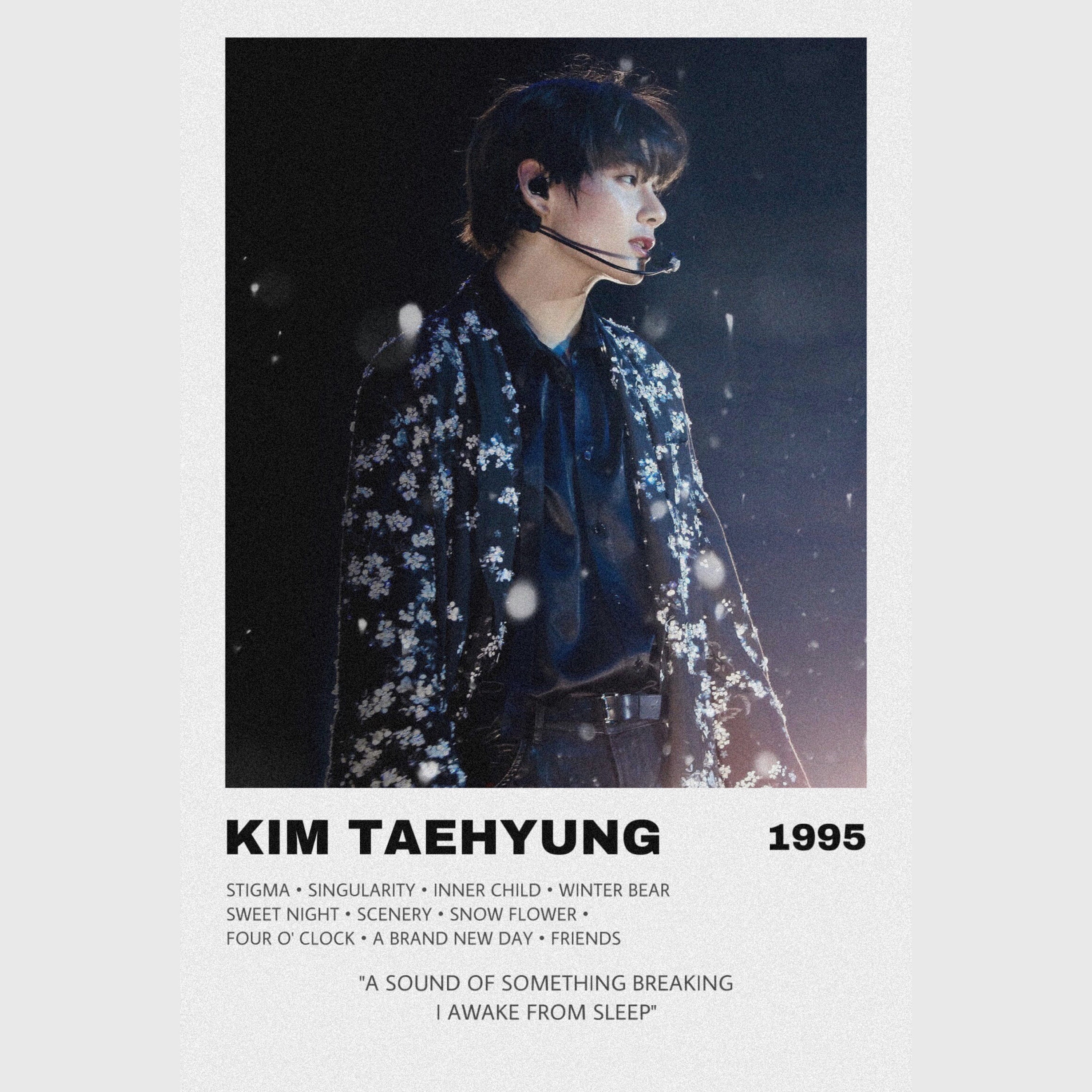 NEW BTS V Kim Taehyung Rêvé Reve Mini-Poster & Bookmark