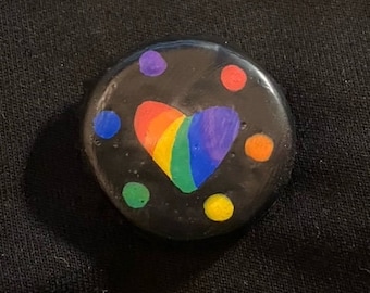 LGBTQIA+ Handmade Acrylic Bottlecap Pride Pin