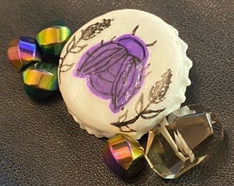 Beetle Handmade Bottlecap Pin