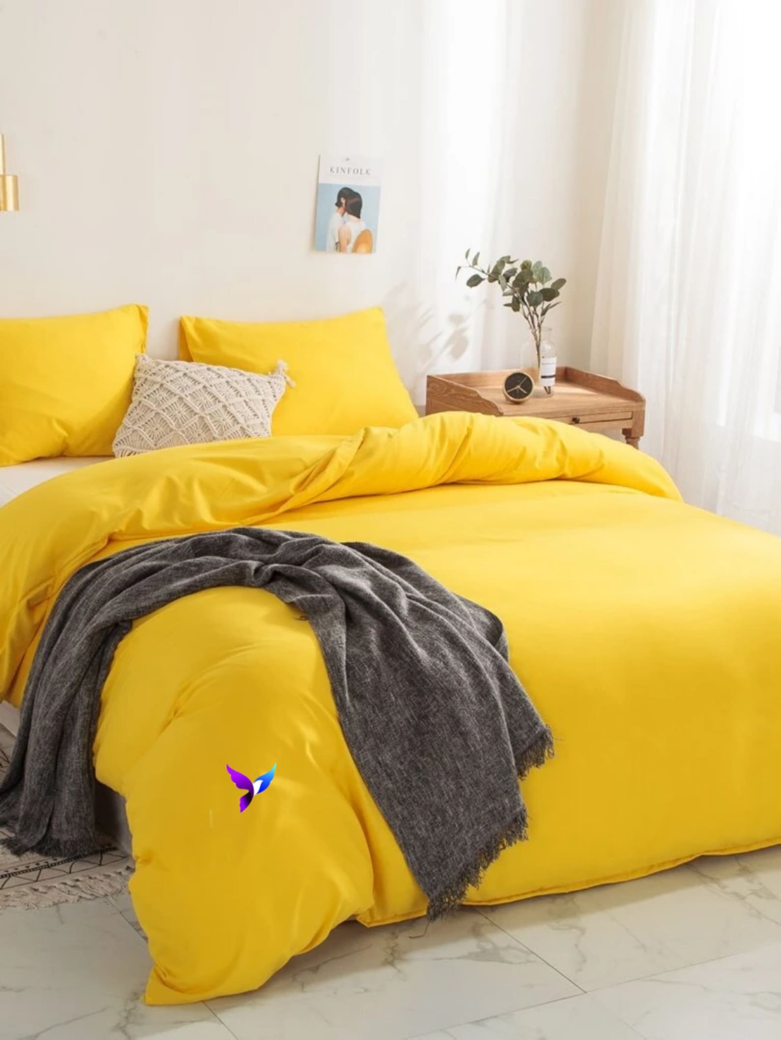Yellow Color Cotton Duvet Cover King/Queen/Full Toddler 100 Etsy