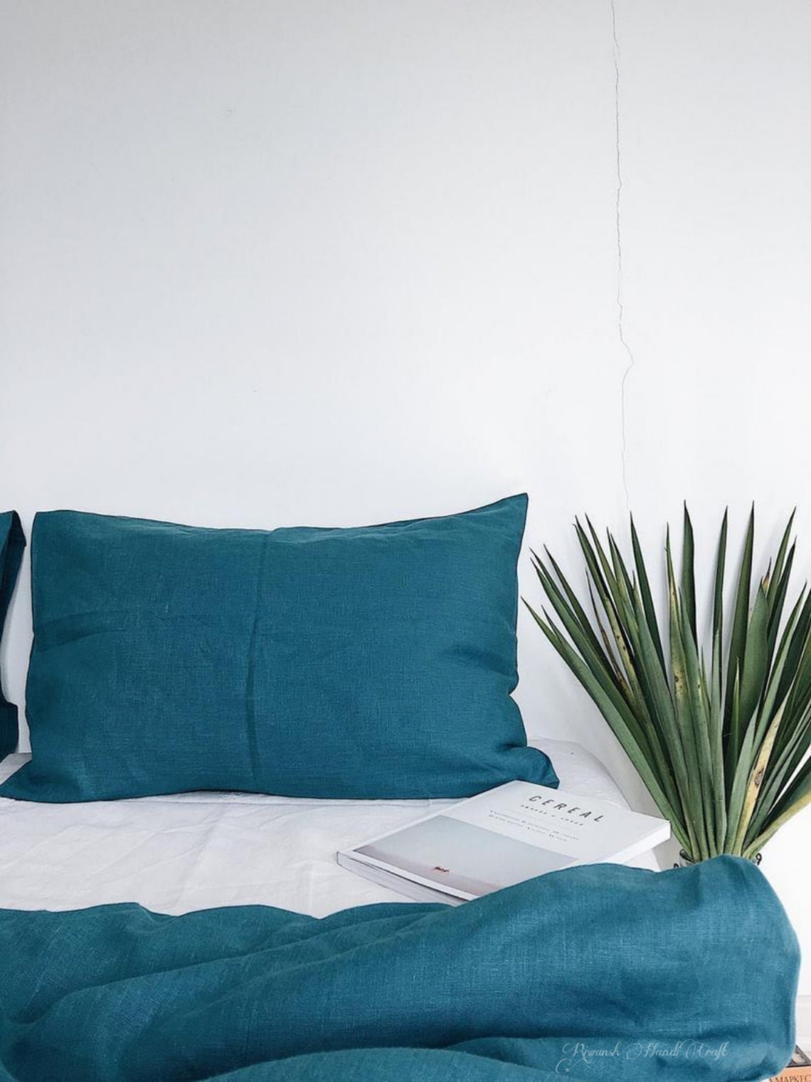 Teal Blue Washed Boho Duvet Cover 100 Pure Cotton Duvet Etsy