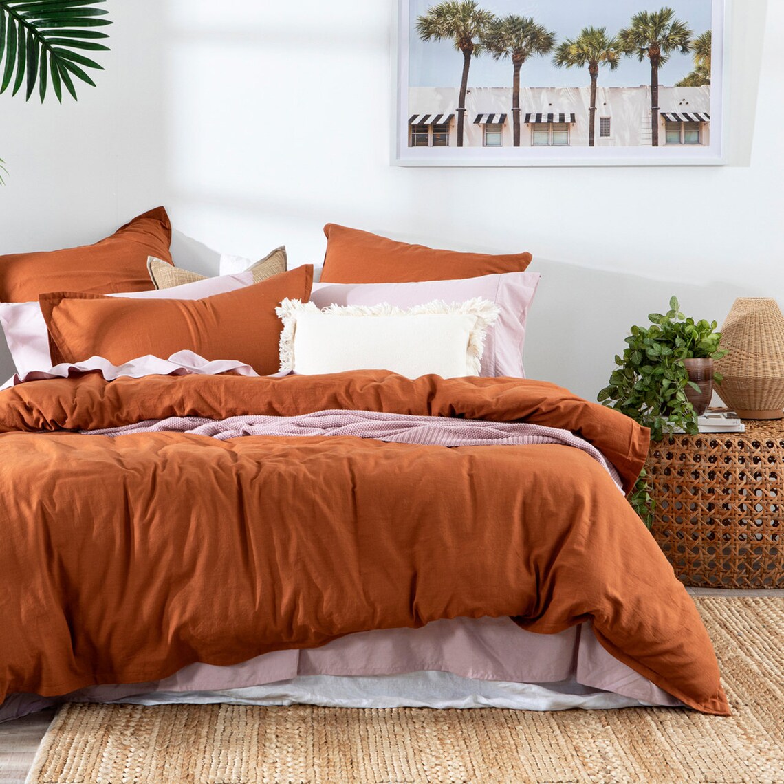 Burnt Orange Duvet CoverCustom Size Cotton Duvet Cover Burnt Etsy