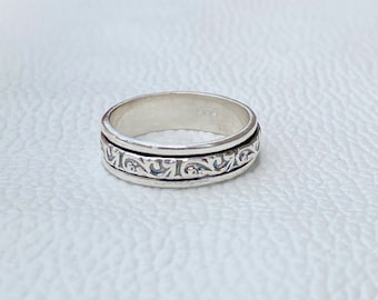 Details about / Solid 925 Sterling Silver Spinner Ring Gift For Her Statement Ring Jewelry Sr196