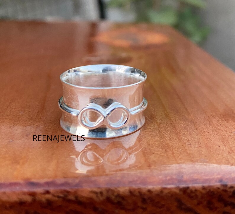 925 Sterling Silver Wide Band/& Spinner Ring* Handmade Ring*Statement Ring*Meditation Ring* Gift Ring* Spinner Ring*Thumb Ring*Free Shipping