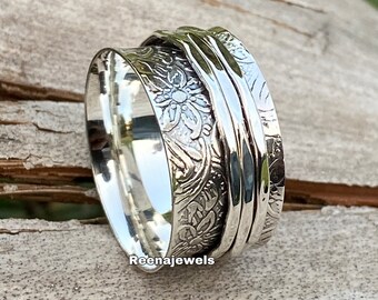 Ruby Gemstone Ring* 925 Sterling Silver Wide Band Ring*Handmade Ring*Meditation Ring*Statement*Gift Ring*Women Ring*Free Shipping* Thumb