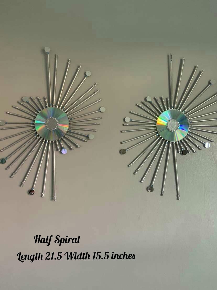 Half Spiral Wall Decor x2 Etsy