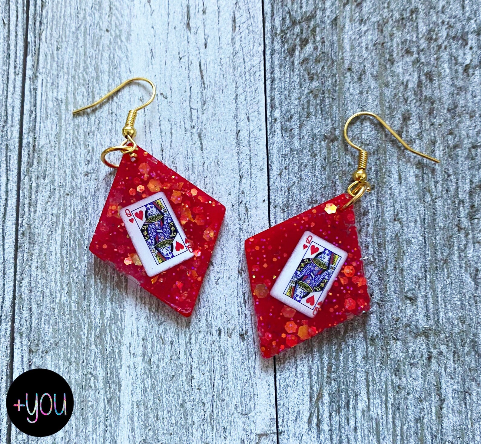 Queen of hearts earrings Clearance