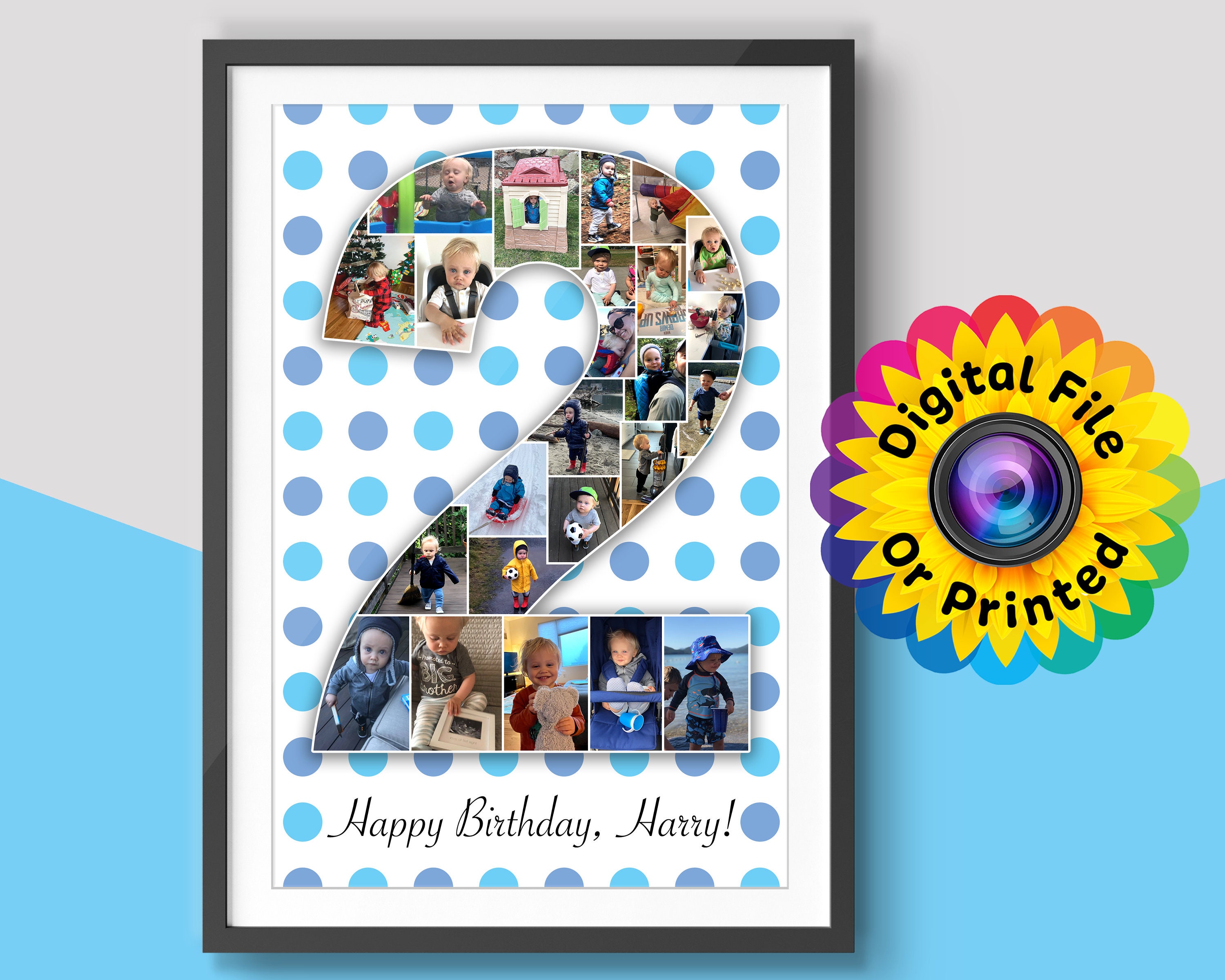Junge 2. Geburtstag Collage 2. Geburtstag Album 2 Jahre alt Etsy