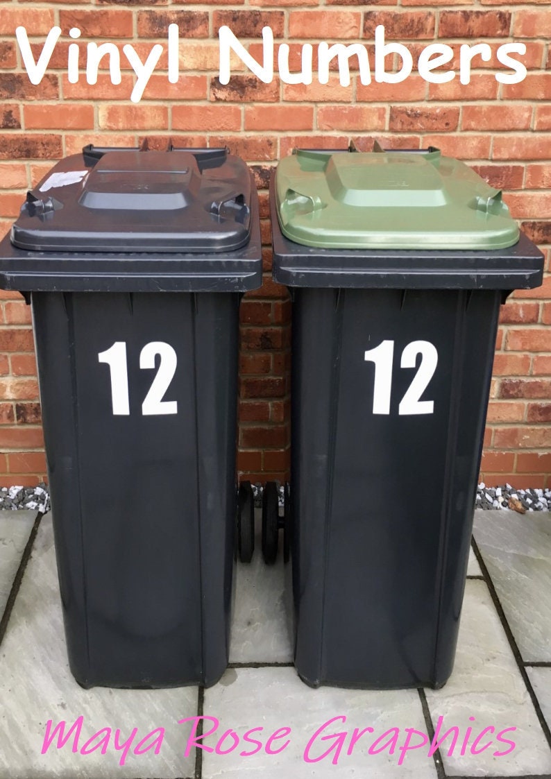 Wheelie Bin Numbers Etsy