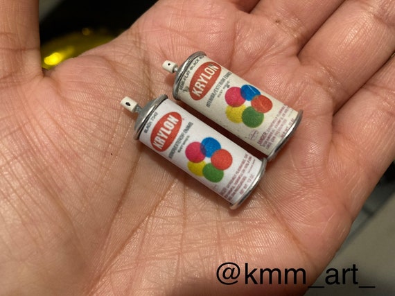 2 Miniature Krylon Spray Cans /aerosol Cans 