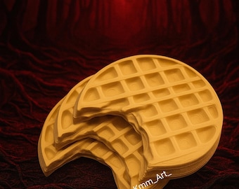 Set of 4 (Stranger Things Inspired) Waffle Coasters (3D Printed) Mug Not Included