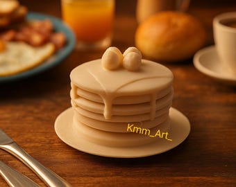 Paint It Yourself Realistic 3D Printed Pancakes Stack Sculpture