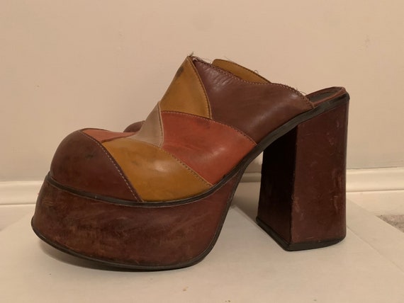 Mens 1970s Platform Clogs