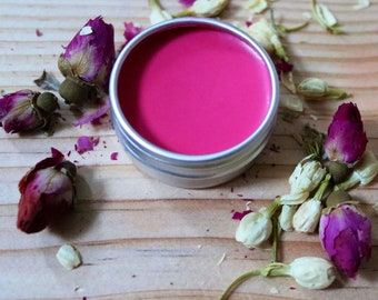 Pink Lip Tint, Natural Cheek Stain, Mango Butter Balm