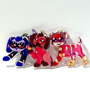 LPS Littlest Pet Shop The Legend of Heatwave Acrylic Keychain Charms 2.5inch