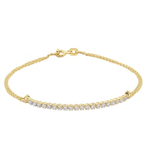 14K Real Solid Gold Tennis Bracelet for Women, CZ Tennis Bracelet , Christmas Birthday Gift for mom, Bridal Gifts , Dainty Bracelets for Her
