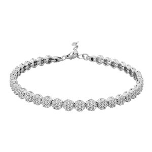 925K Sterling Silver Tennis Bracelet for Women, CZ Eternity Tennis Bracelet , Cubic Zirconia Tennis Bracelet , CZ Link Bracelet for mom her