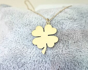 Collana Quadrifoglio Portafortuna Donna – Ciondolo In Lapislazzuli E Ottone Placcato Oro 14K, Catena Regolabile, Gioiello Significativo