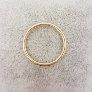 14K Solid Gold Band Ring for Women , Simple Gold Ring 14K , Finger Stacking Ring , Comfort Knuckle Ring , Christmas Gift , Gift for her