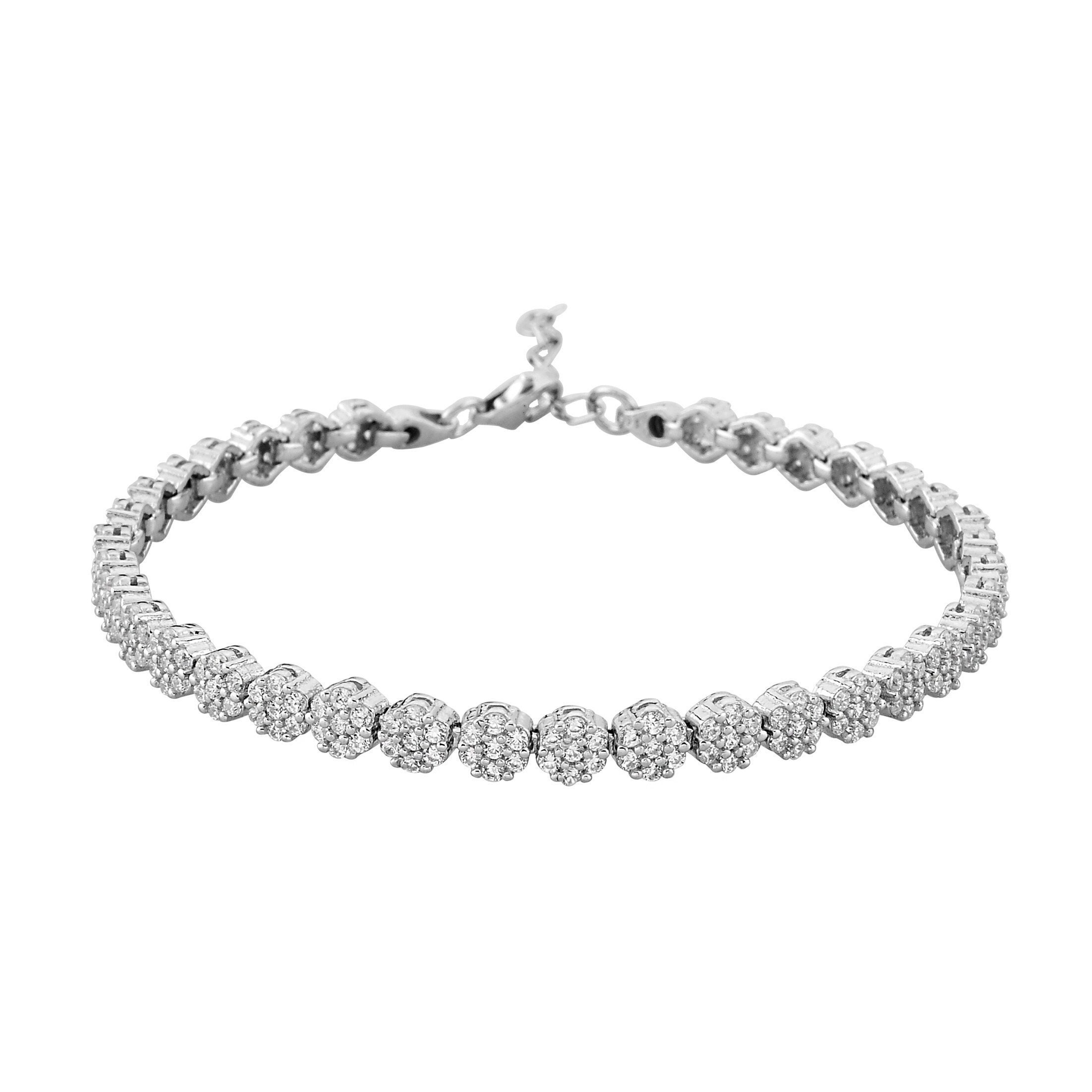 925K Sterling Silver Tennis Bracelet for Women, CZ Eternity