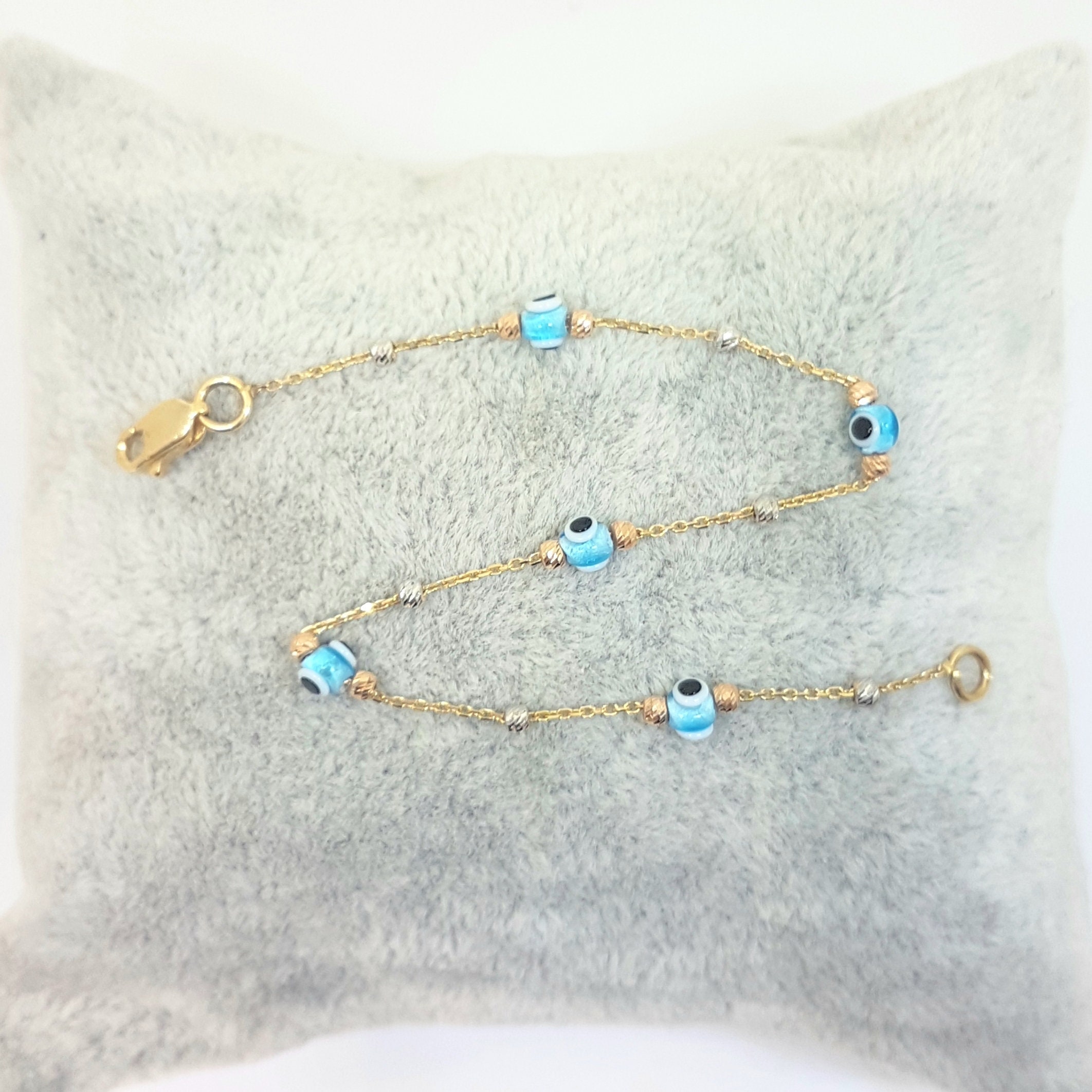 evil eye bracelet real gold