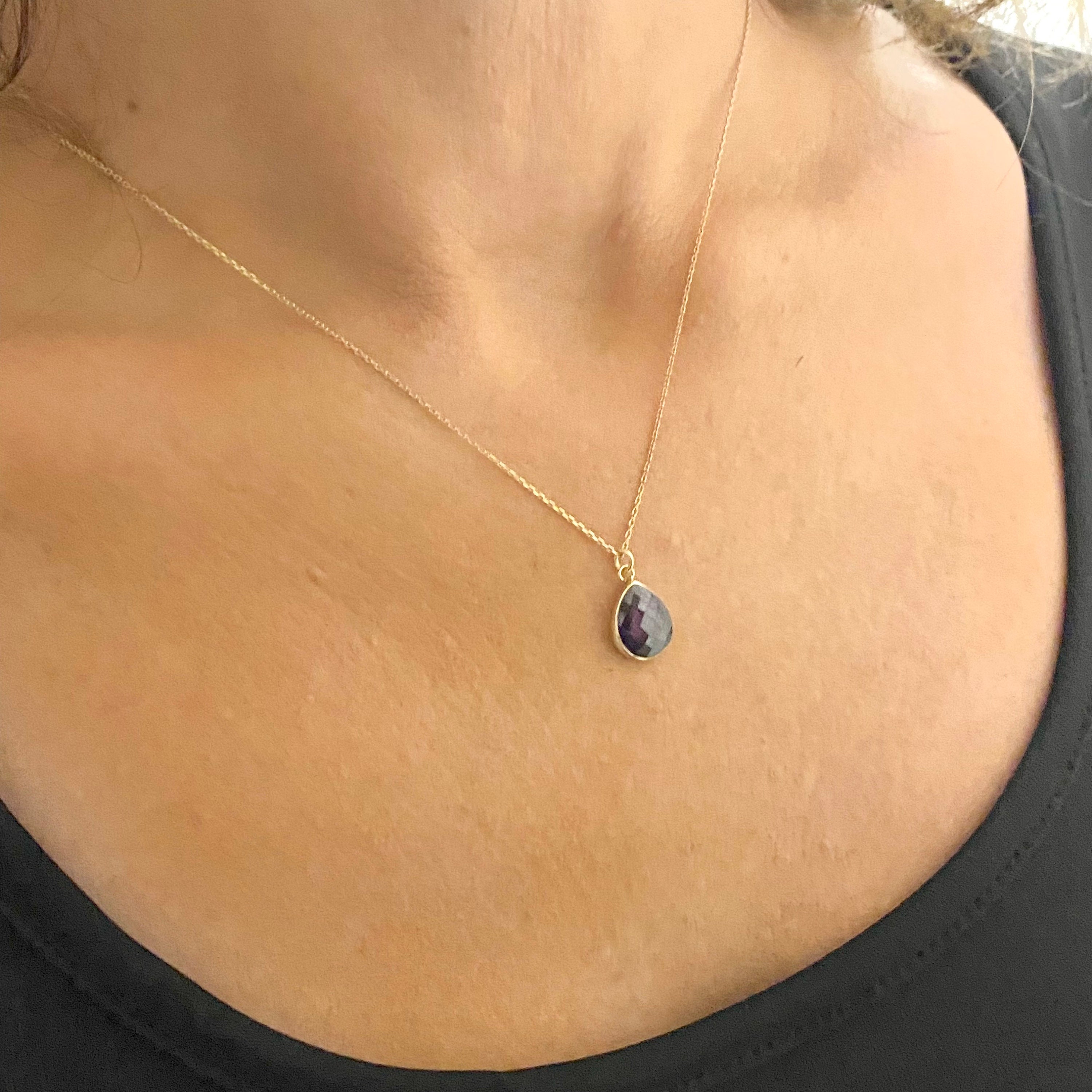 ★ROSEMONT★ 14K necklace (June birthstone) RS1311 14K Solid Gold June Birthstone Necklace for Women