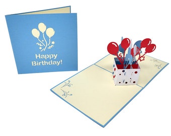 Caja de globos de feliz cumpleaños