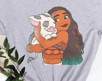 Disney Moana Pua Pig Shirt, Cartoon Tee