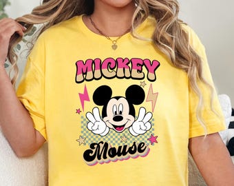 Retro Mickey Mouse Disneyland Shirt, Checkered Unisex Tee