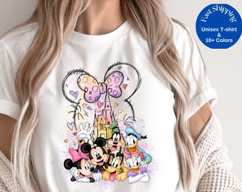 Disney Minnie Castle Shirt, Disney Characters Shirt , Minnie Mouse and Friends Shirt,Minnie Birthday Shirt, Minnie Girl Shirt for Disneyland