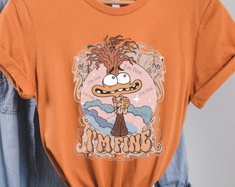 Anxiety Inside Out 2 Shirt, "I'm Fine" Cartoon Tee