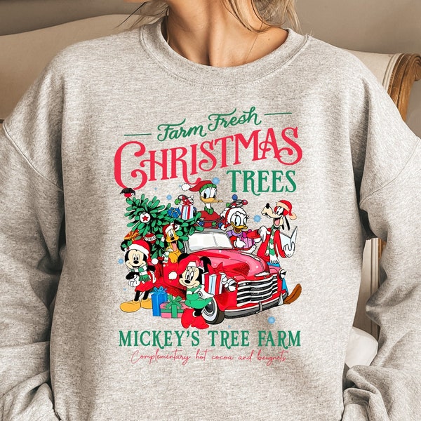 Mickey's Tree Farm Shirt, Mickey and Friends Christmas, Retro Disney Sweatshirt, Christmas Disney Family Gift, Very Merry Christmas Party