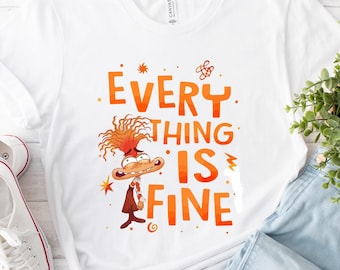 Anxiety Everything Is Fine Shirt, Inside Out 2 Emotions Shirt