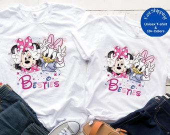 Minnie and Daisy Shirt, Disney Besties Shirt, BFF Matching Shirt , Disney Birthday Shirt, Girl Minnie Shirt, Girl Daisy Shirt , Disney Tee