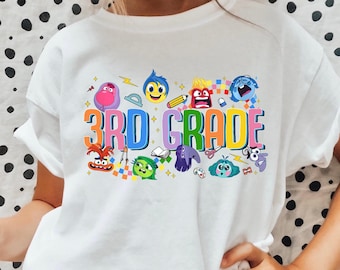 3rd Grade Inside Out Back To School Shirt, 3rd Grade Tshirt, 3rd grade Teacher, Frist Day Of School, Inside Out School Friends, Student Gift