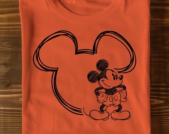 Mickey Head T-shirt, Mickey Head Ears Shirt, Mickey Head Disney, Mickey Custom Gift, Mickey Shirts Family, Trendy Disney Shirt Gift