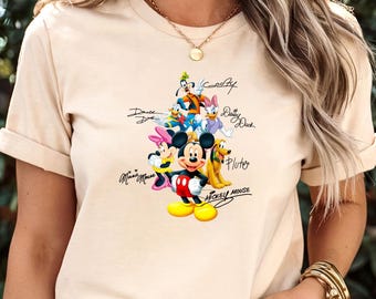 Disney Mickey Friends All Characters Shirt Goofy Minnie Duck Daisy Pluto Shirt, Minnie Mouse Friends Shirt Walt Disney Shirt