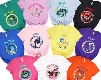 Disney Inside Out Shirt, Inside Out 2 Characters, Inside Out Family, Inside Out New Emotions, Disney Family, Joy-Sadness-Anger-Envy Shirt