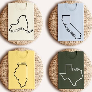 ALL 50 STATES, State Outline Tshirt, USA States Shirt, State outline, State pride, states monogrammed, monogramed shirt, custom state shirt